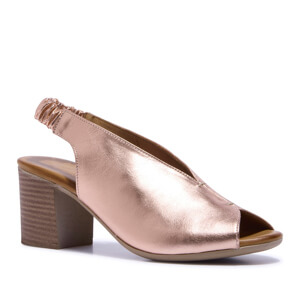 Carl Scarpa Buttercup Rose Gold Leather Sandals